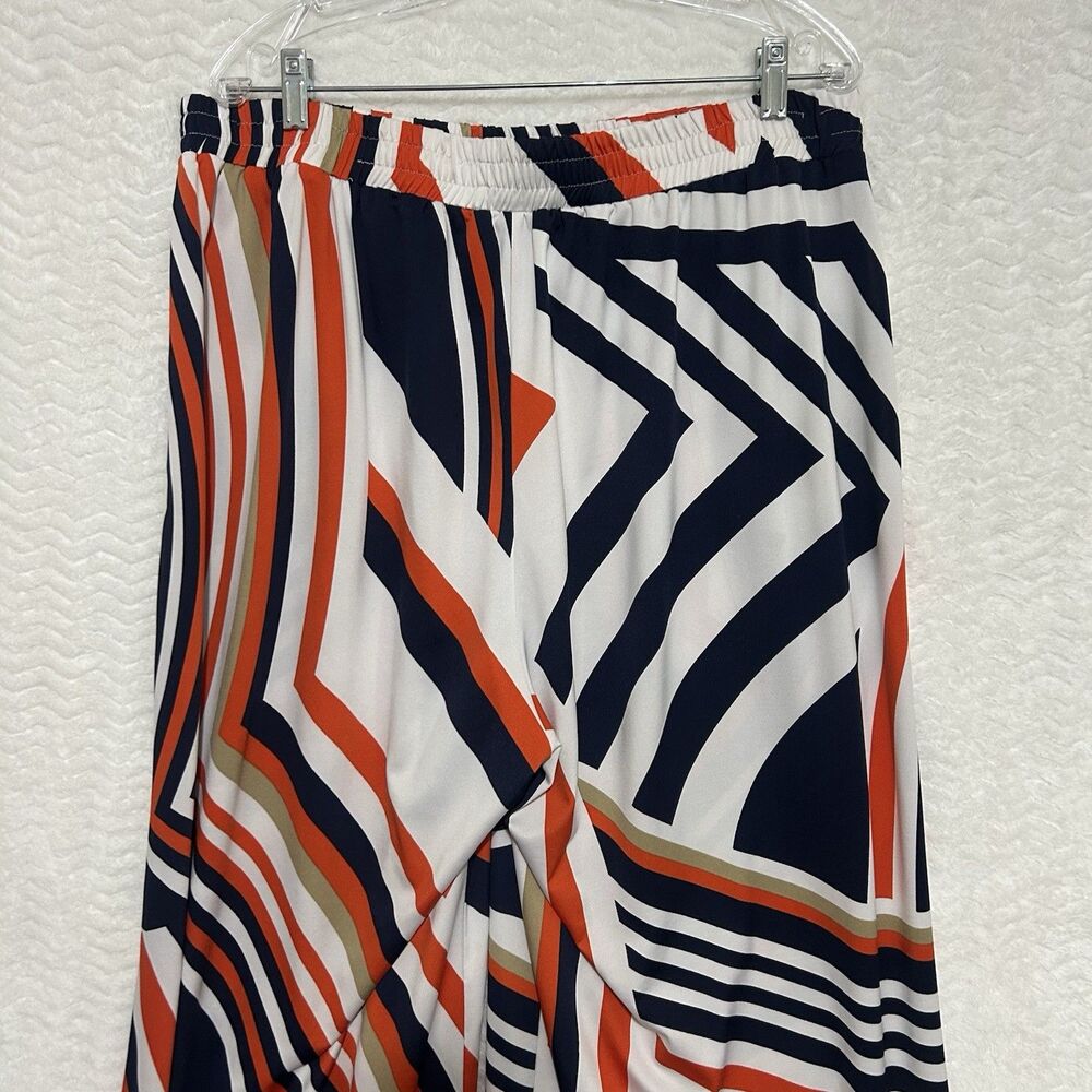 Ashley Stewart Pants 22 Orange Wide Leg Plus Size Coastal Beach Resort Relaxed - Picture 6 of 8